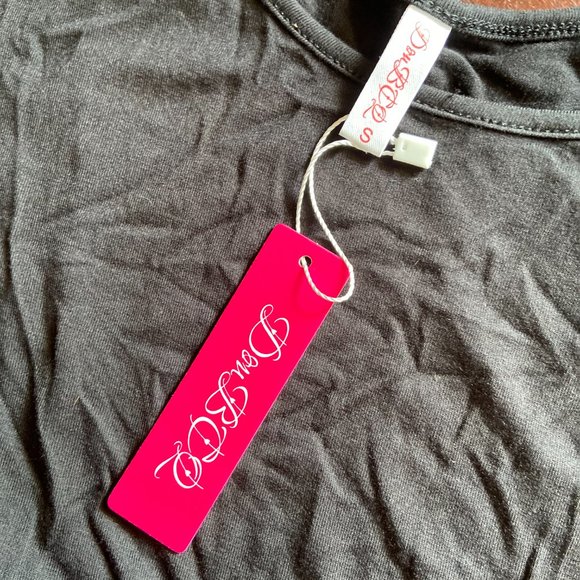 NWT DouBCQ Black T-Shirt Swing Flowy with Pockets Casual Dress Small - Picture 8 of 12